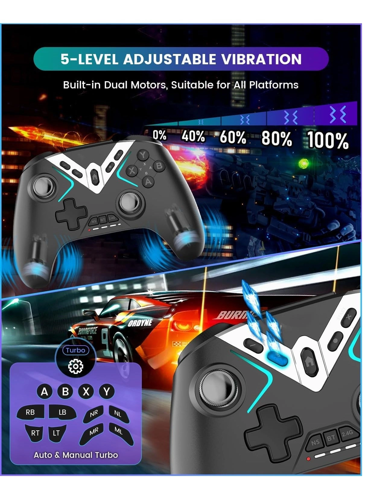 D8 Telescopic Mobile Phone Gamepad - Android iOS PS3 PS4 Switch PC