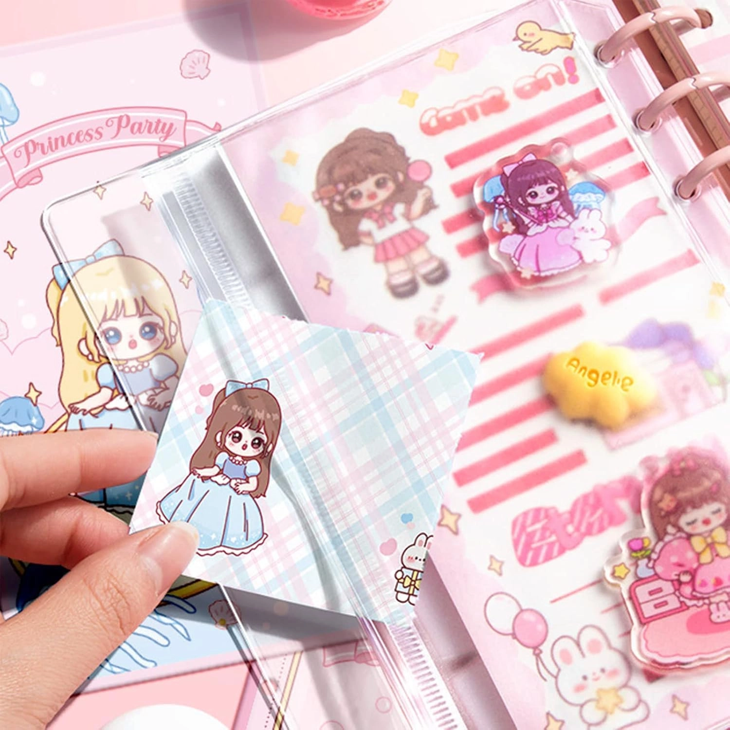 Mini Transparent Binder Spiral Diary Notebook