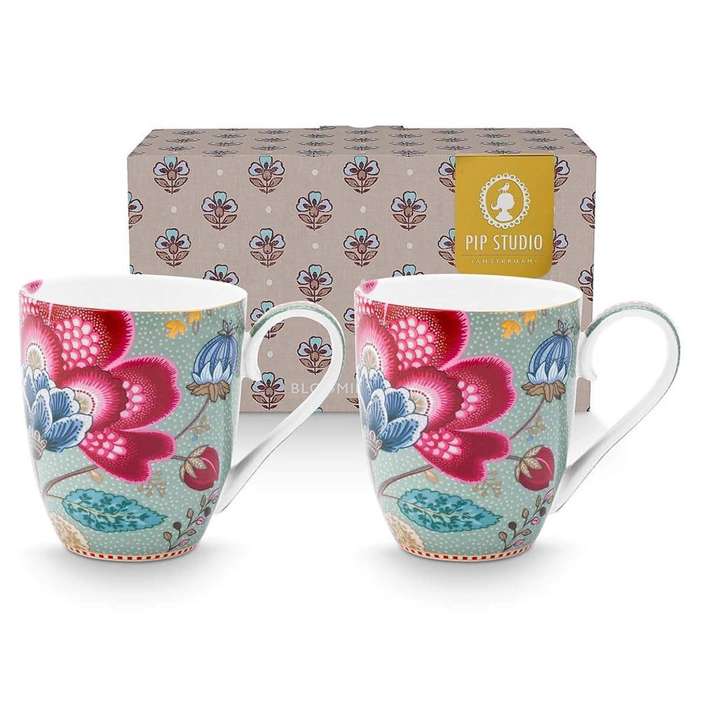 PIP STUDIO Blooming Tales Mug - 2 pcs - Gold rim - 450 ml