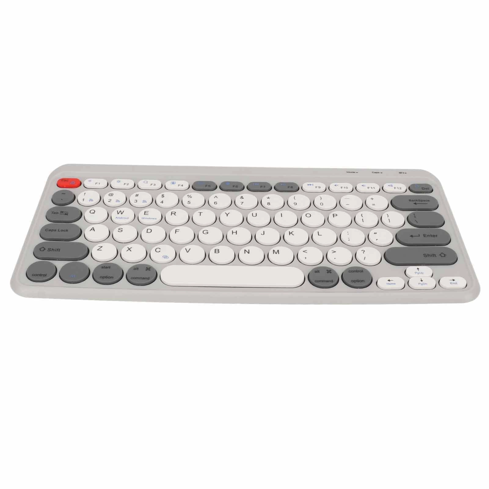 Bewinner Wireless2.4G Dual Mode Compact Round Keycaps Mini Keyboard