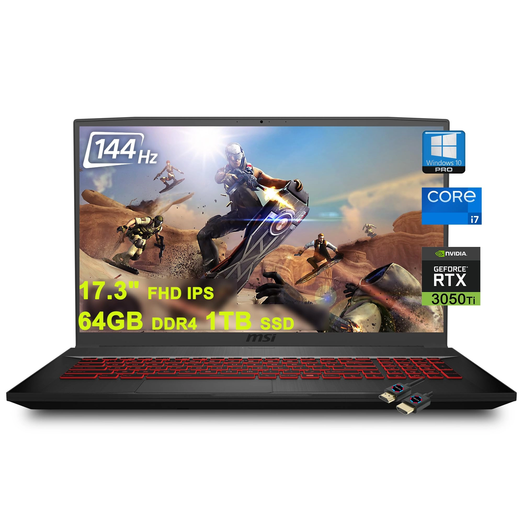 MSI Katana GF76 - 17.3'' i7-11800H 64GB DDR4 1TB SSD