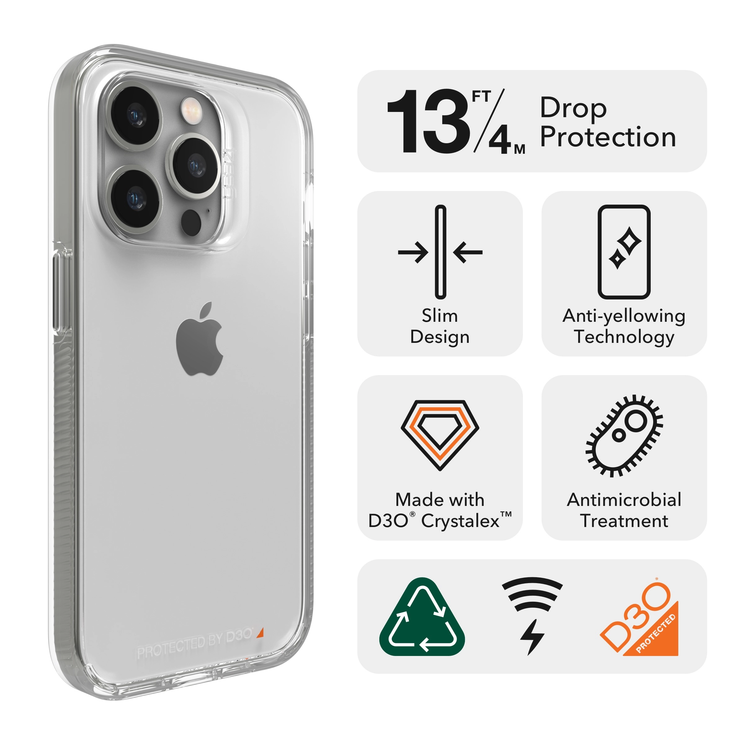 Crystal Palace Snap Clear Case for iPhone 14 Pro