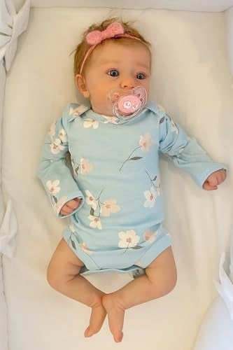 SCOM Felicia Reborn Baby Doll - 17Inch Weighted Soft Cloth Body Ages 3+