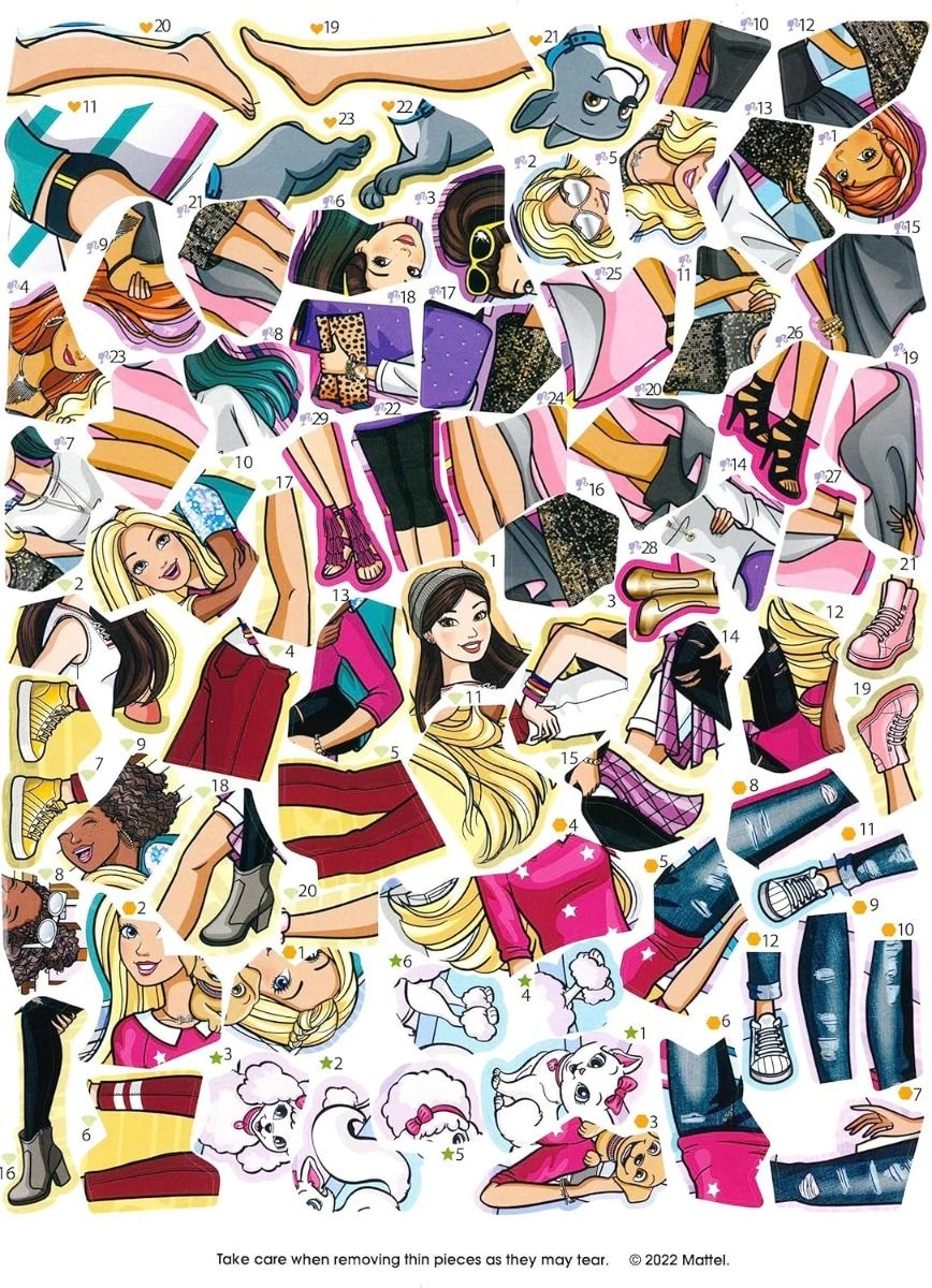 Barbie Sticker Book Reusable