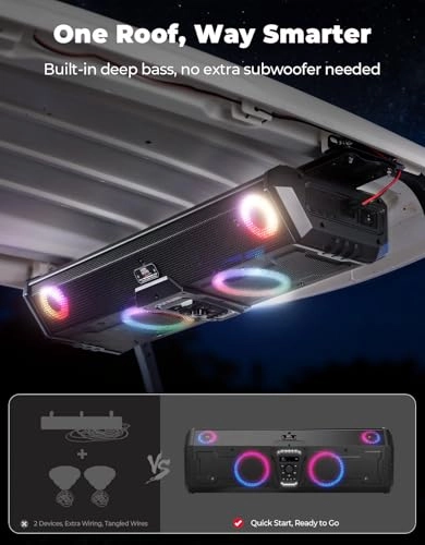 Golf Cart Sound Bar - 5.25" 800W