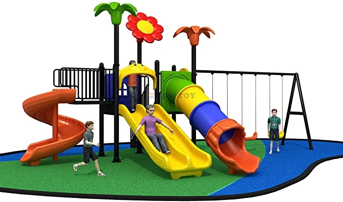 Rainbow Toys RW-11024 - Outdoor Children Playground Set 8 * 5.5 * 3.5 Meter