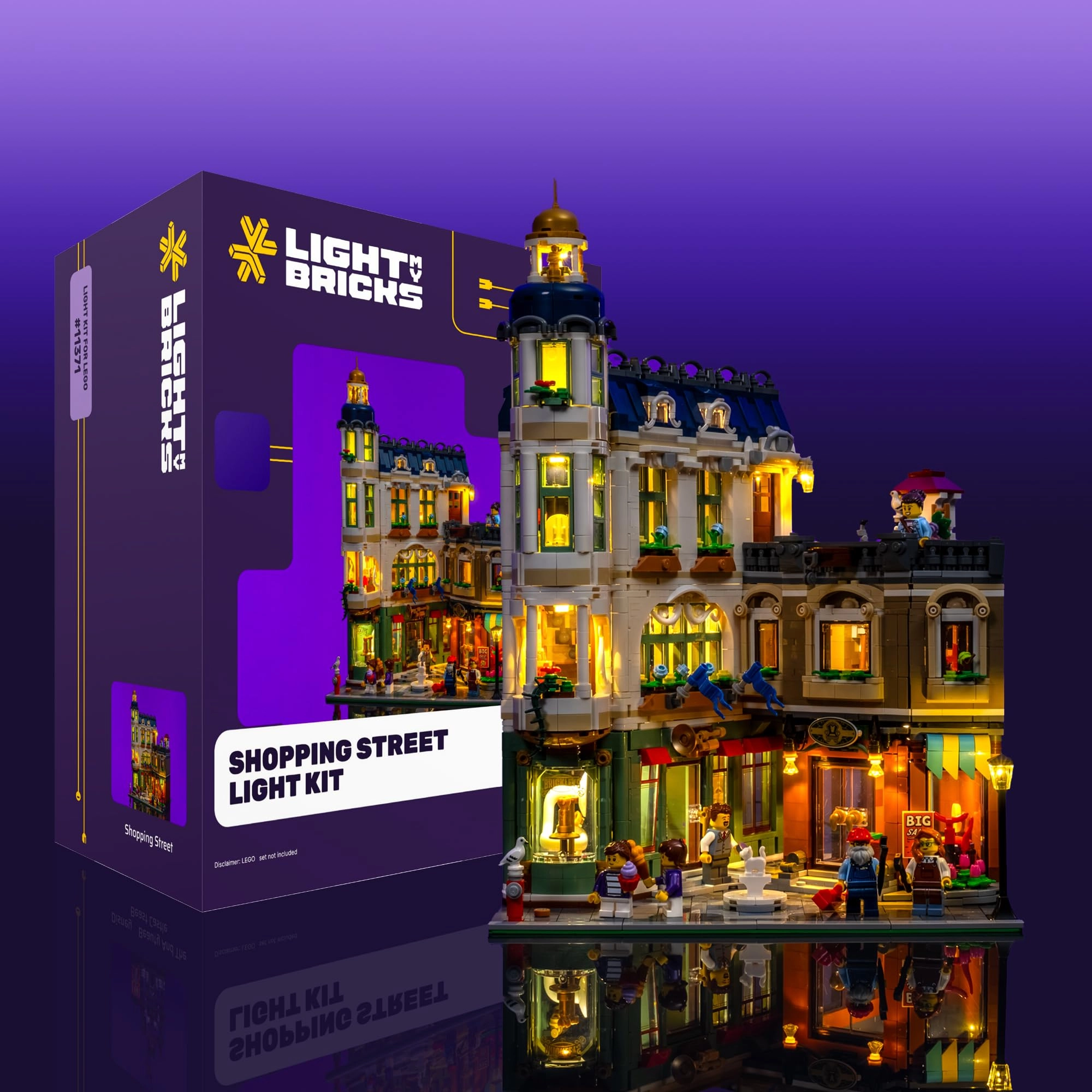 Light My Bricks LED Light Kit for LEGO Shopping Street (11371)