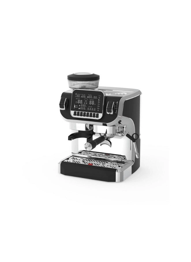 Espresso Coffee Maker with Bean Grinder and LCD Display LPECMLD