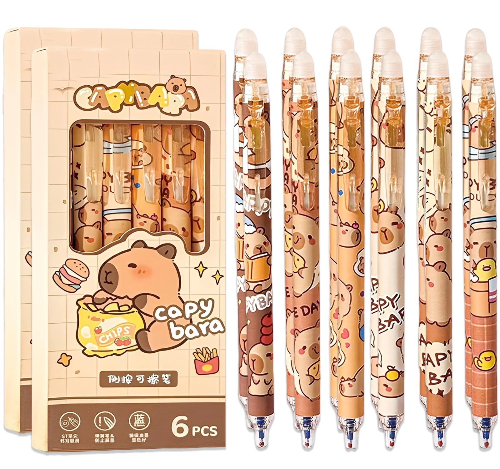 Cute Erasable Pen - 12-Pack 0.5mm