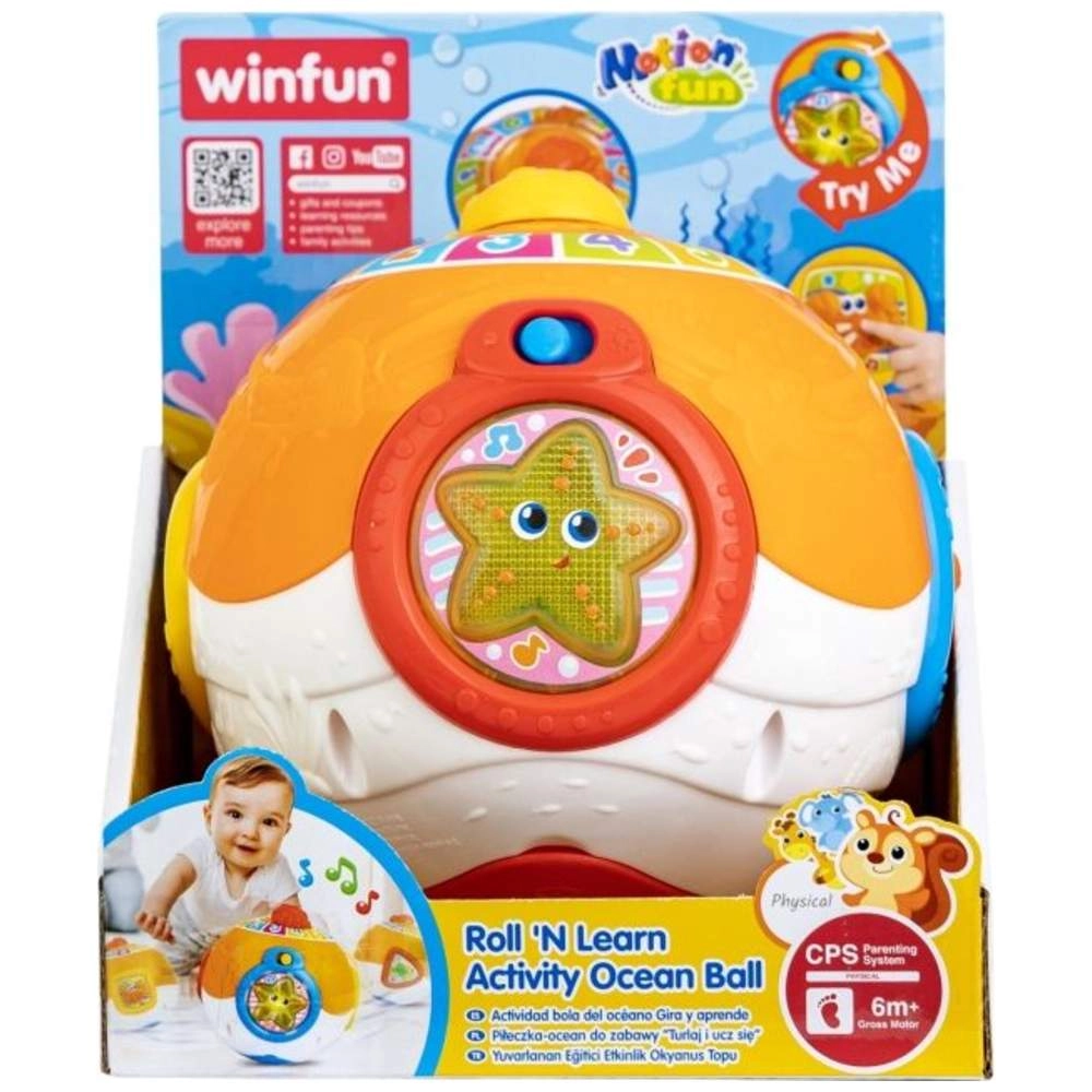 Roll N Learn Activity Ocean Ball - Suitable for 12 months & above
