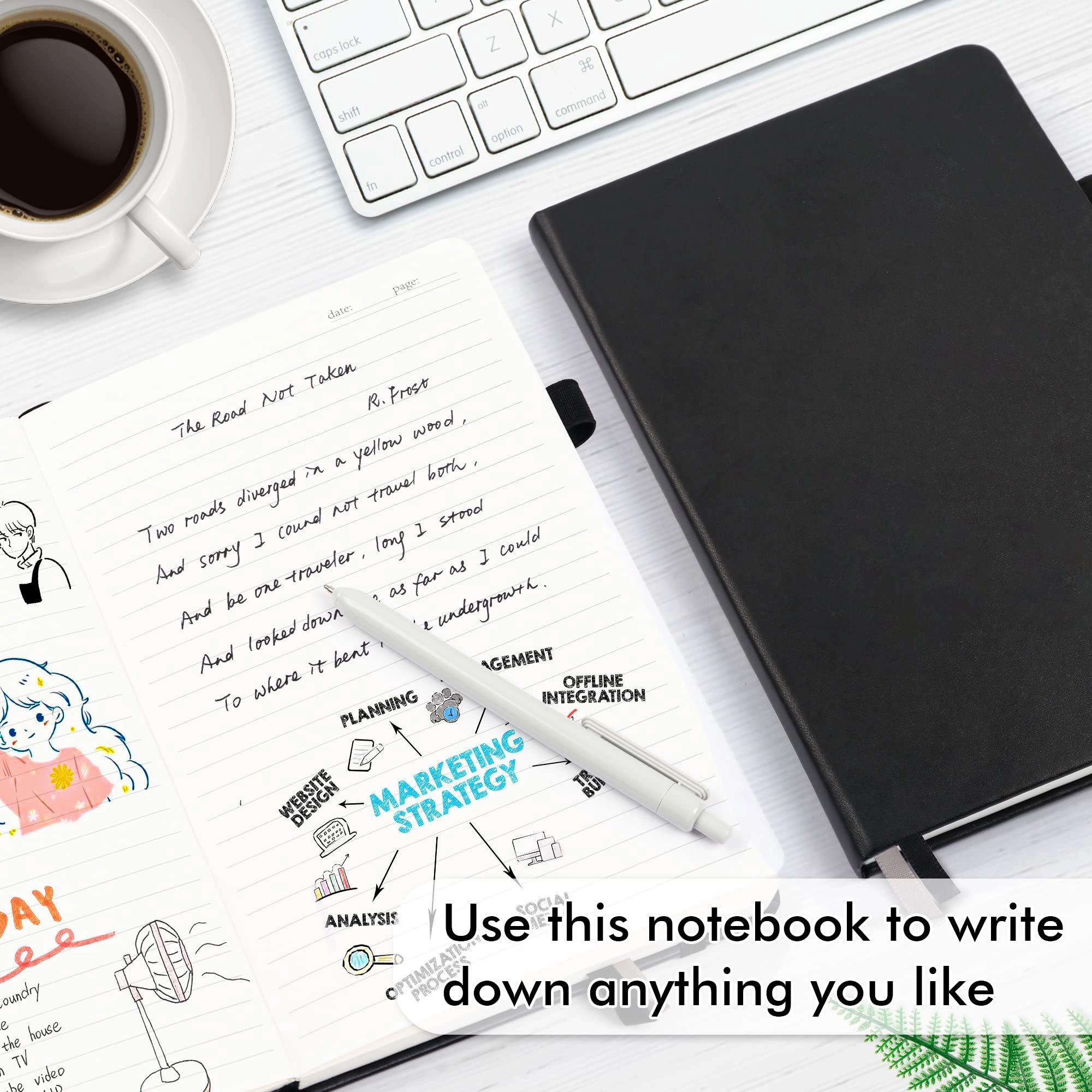 Journal Notebook A5 - Lined 64 Sheets