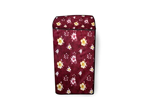 Washing Machine Cover - Compatible LG 8KG Semi-Automatic Top Loading Floral Grey
