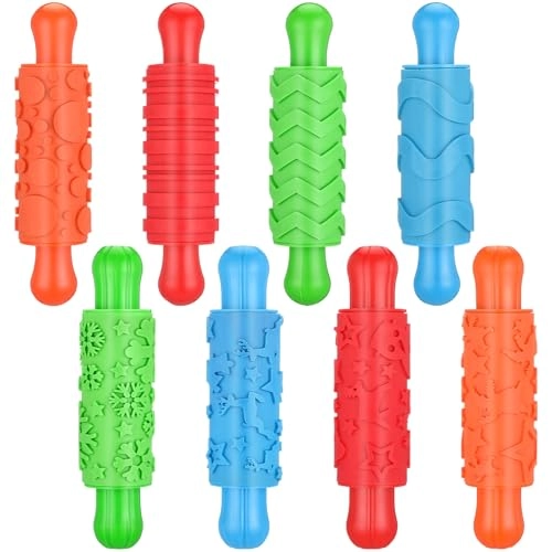 Clay Texture Roller - Rubber 8 Pcs