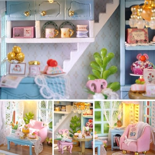 3D Wooden Dollhouse - Dessert Shop 1:36