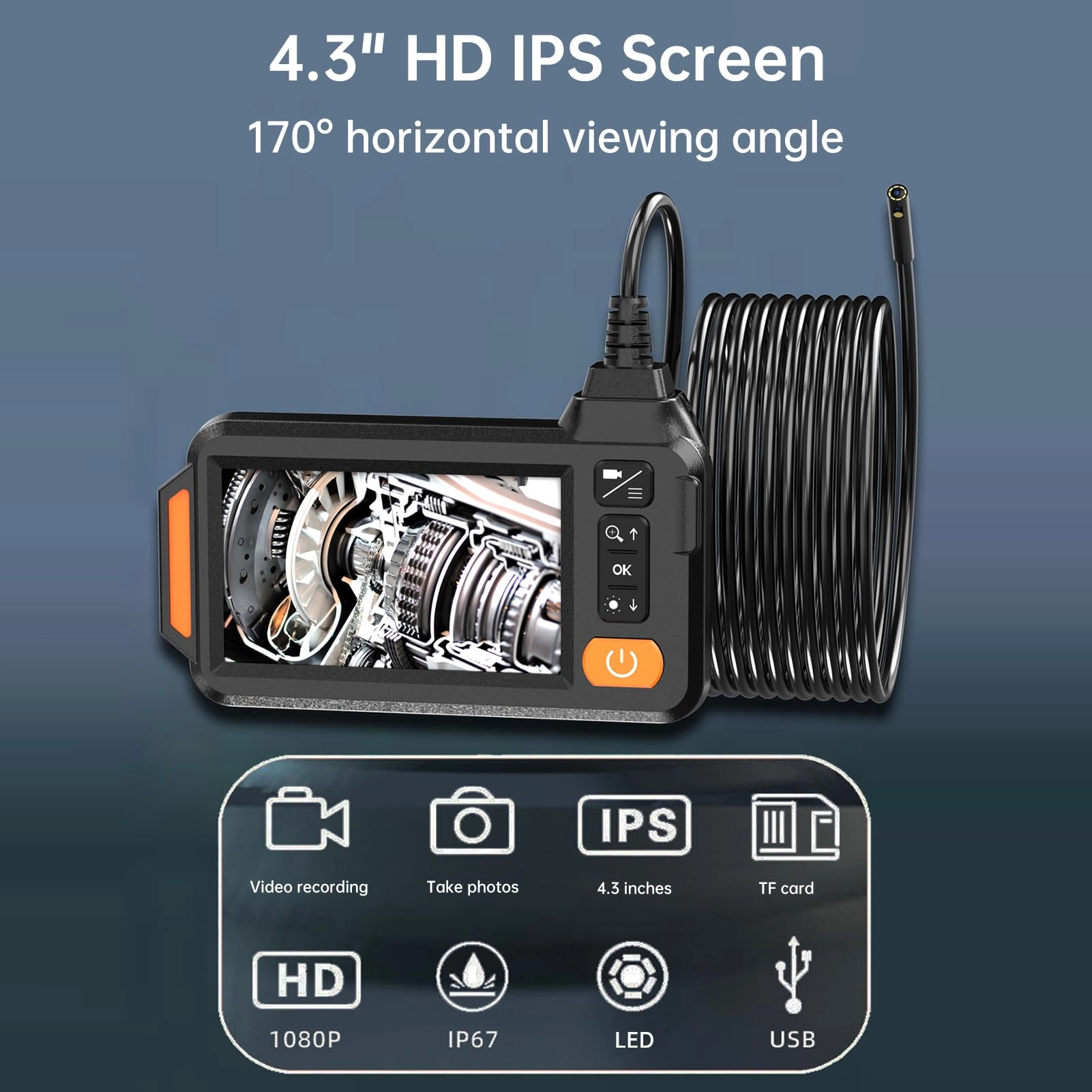 Dual-Lens Borescope - 8mm 5m