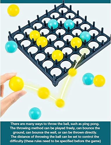 Jumping Ball Table Game - 9 Challenge Cards 16 Balls