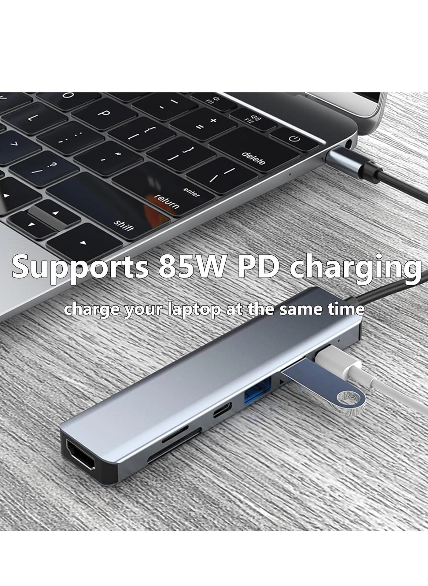 USB C Hub - 4K HDMI 100W PD SD/TF Card Reader