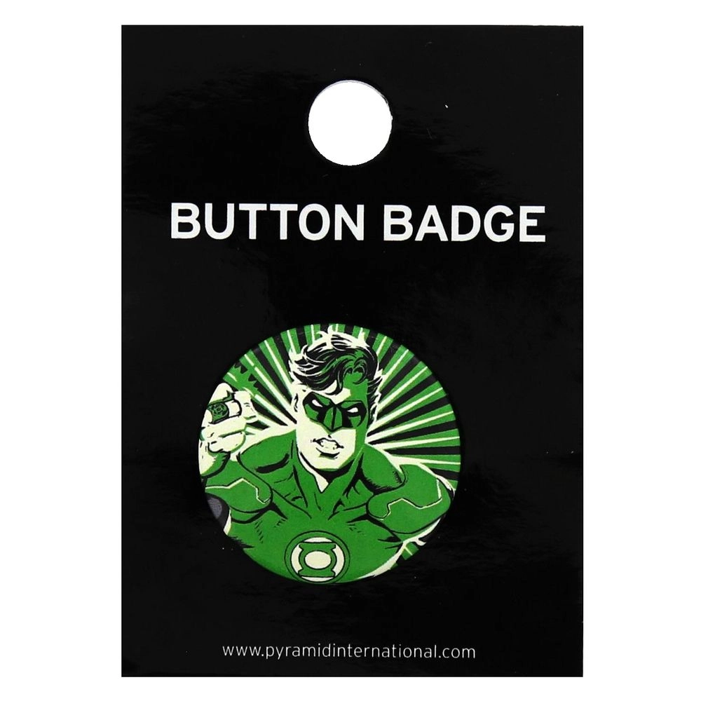 PYRAMID POSTERS Green Lantern Rays Badge - GREEN 25mm