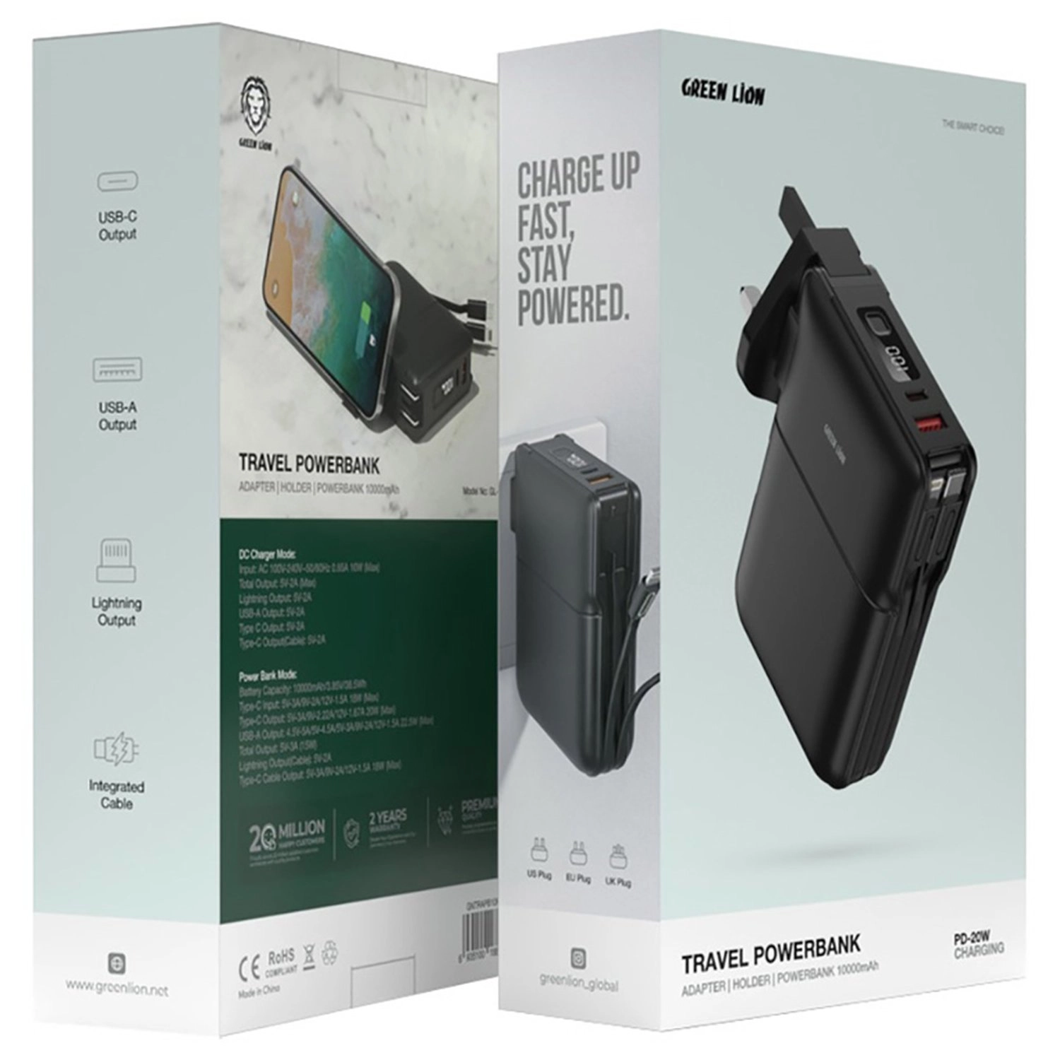 Trave-X - 10000 Watt-hour 22.5 Watt QC 22.5W|PD 20W|Lightning 20W Max