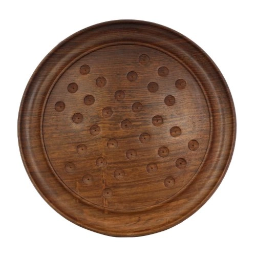 Solitaire - Solid Wooden White Glass Marbles