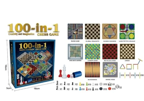 100 in 1 Classic Board Games Set