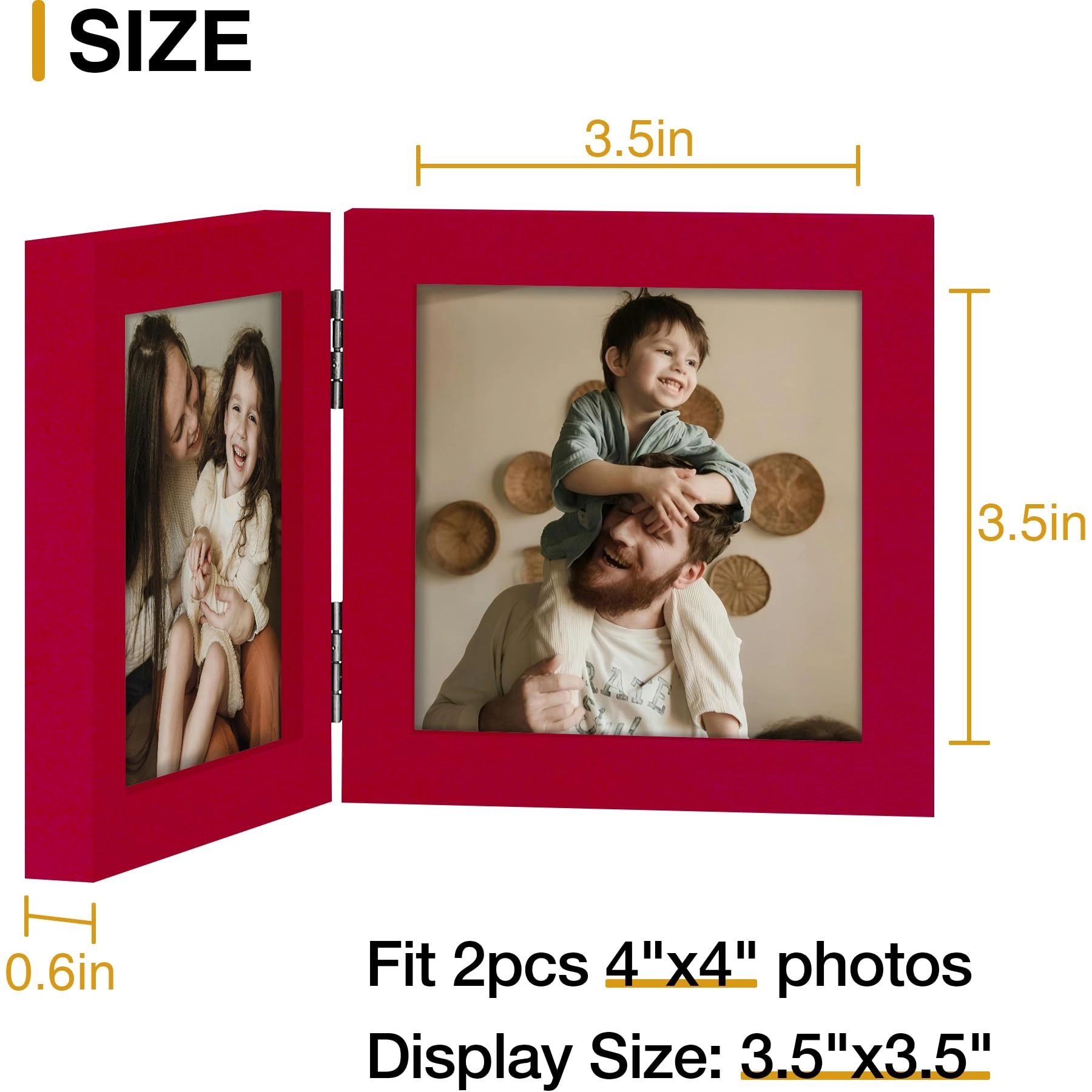 Double Picture Frame - 4x4 2.0 Count