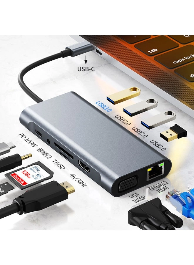 Generic Notebook Base Expansion Converter - 11-in-1 5gbps USB Hub