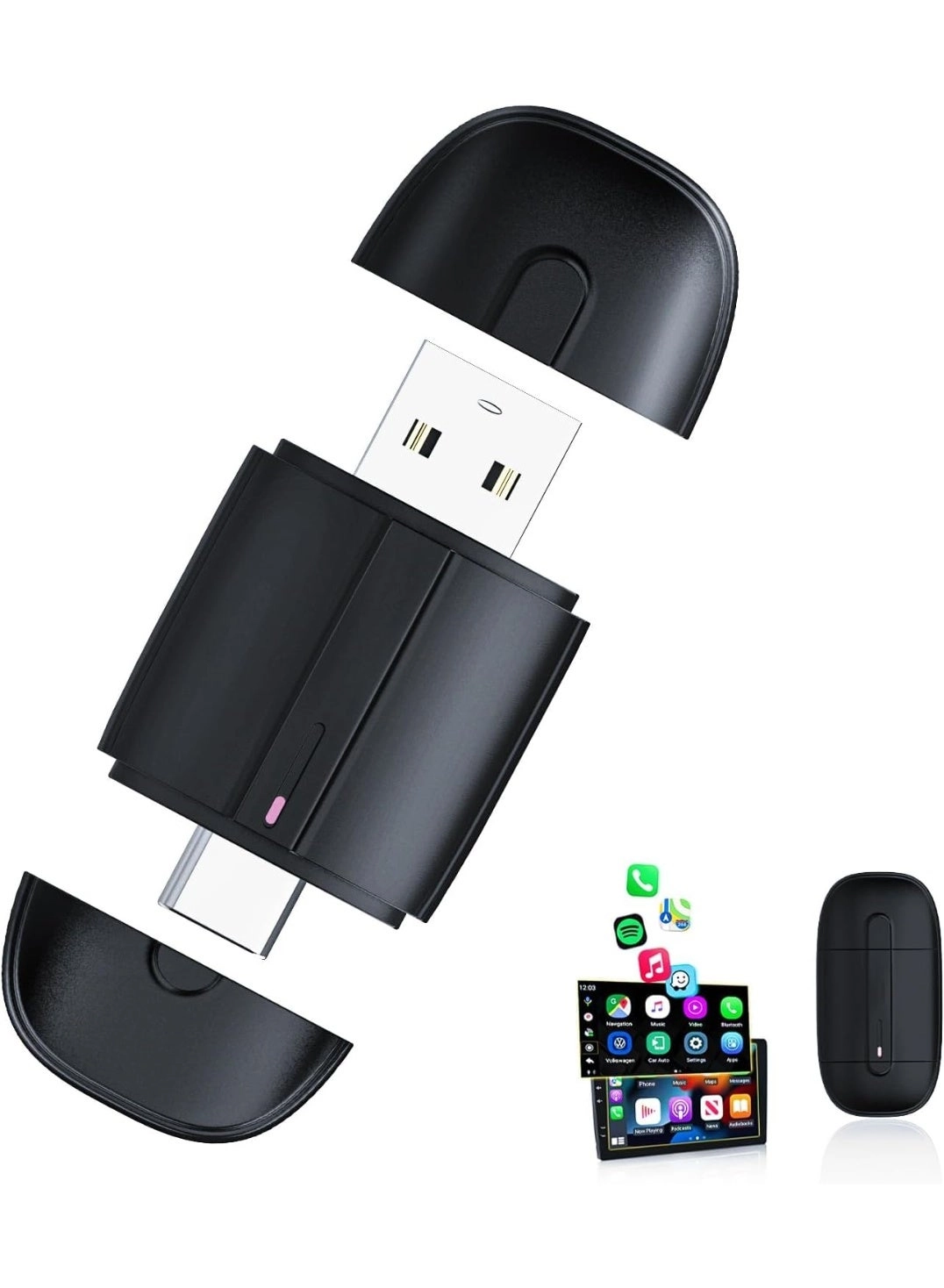 Wireless Carplay Adapter - 2-in-1 Android Auto