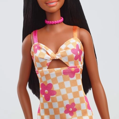 Barbie Fashionistas - Pink And Orange Check Dress