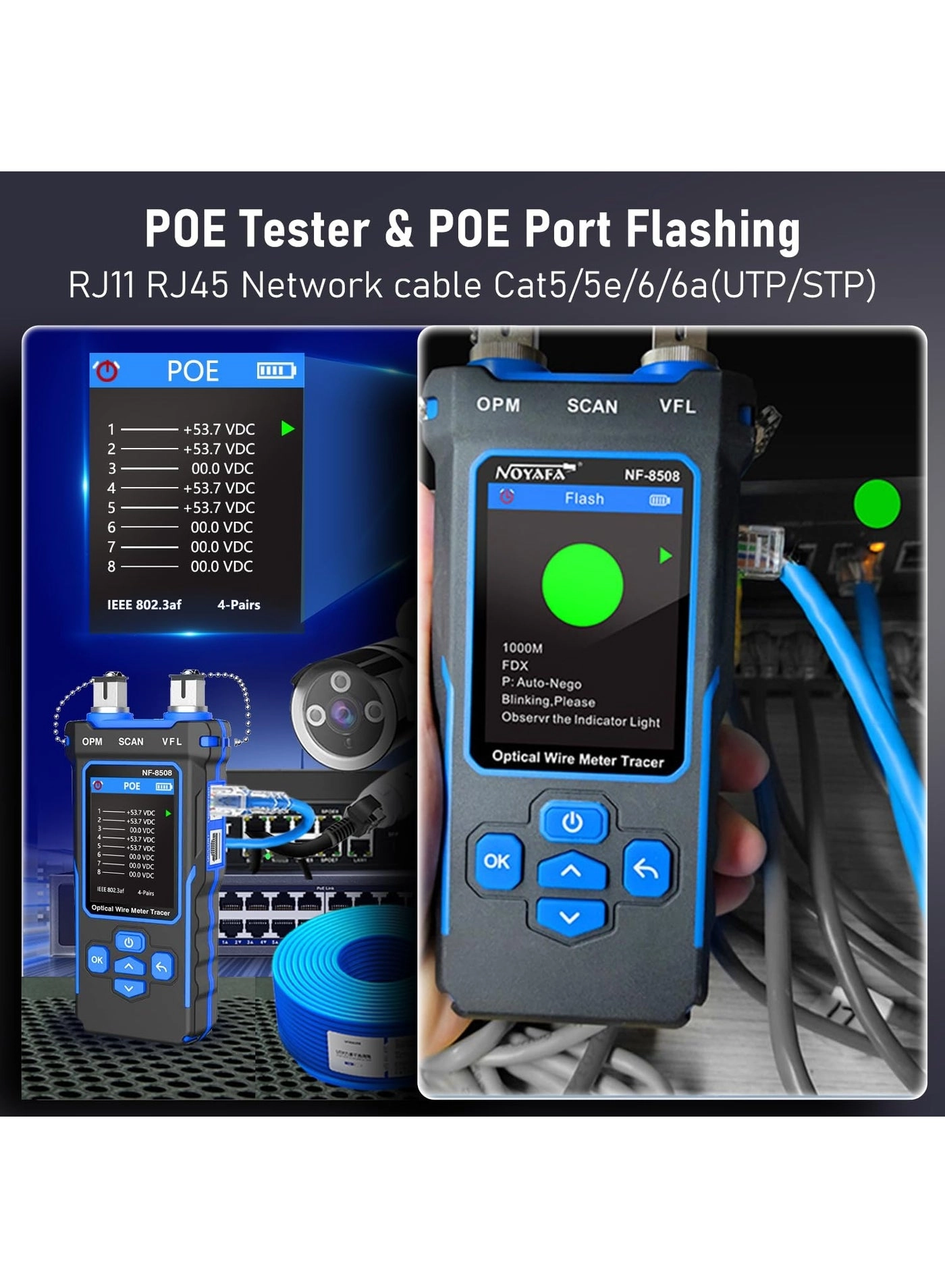 Network Cable Tester - RJ11 RJ45 Continuity testing