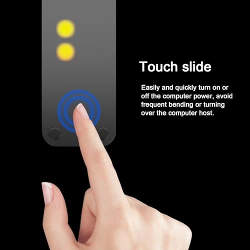 Touch Sliding Desktop Computer Power Switch - PCIE RGB Lighting