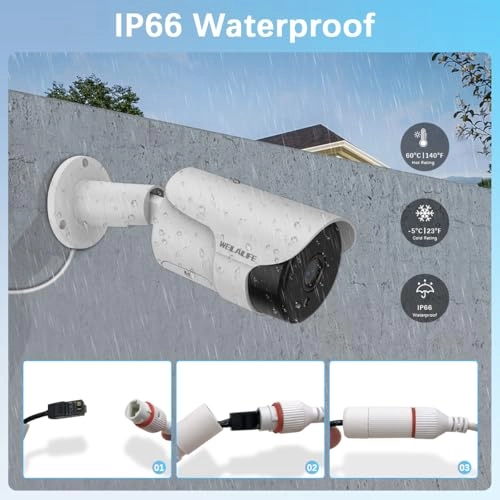 Wired Security Camera System - 4-Cams 8 channels 5MP