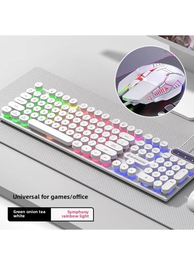 Mechanical Feel Keyboard And Mouse - Wired