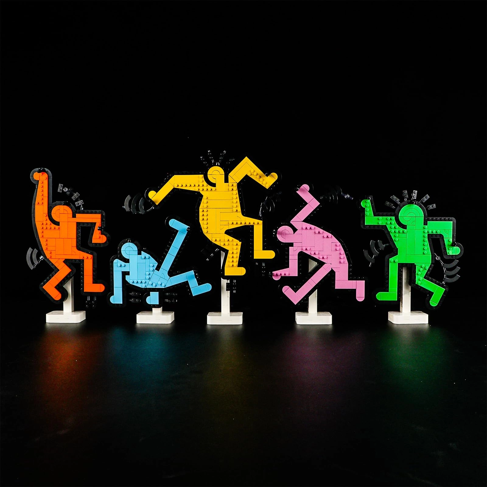 YEABRICKS LED Light Kit for LEGO 31216 Art Keith Haring - Dancing Figures Model