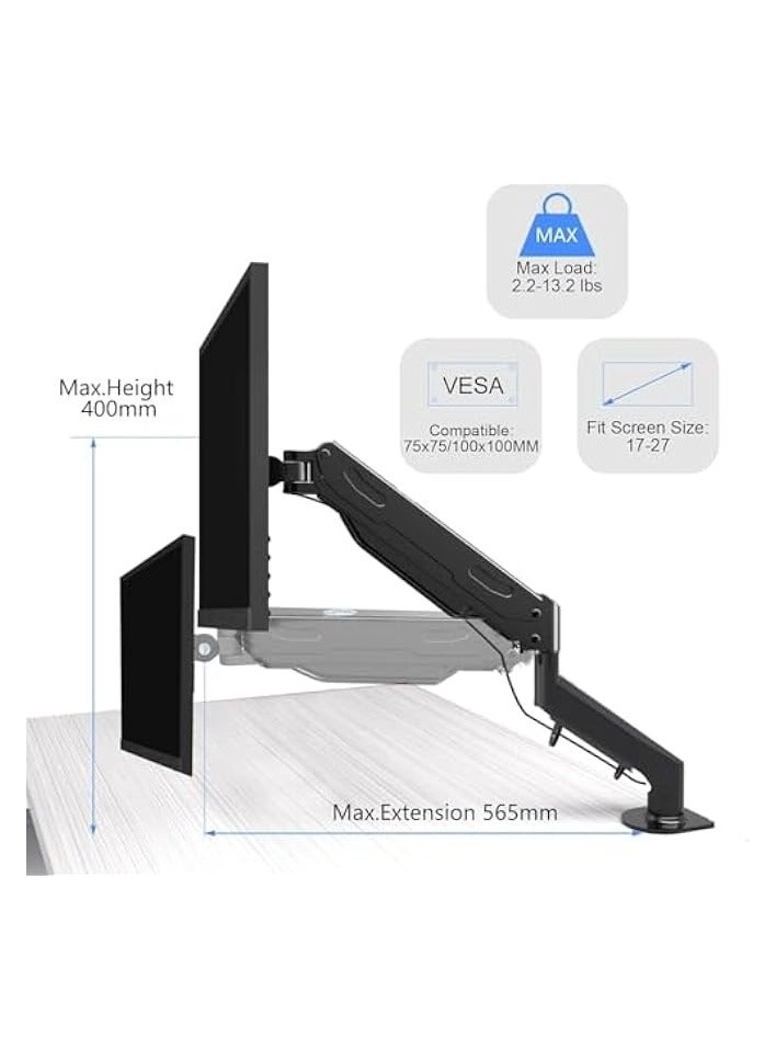 Monitor Mount Arm - Single 20 to 32 inches 75x75mm and 100x100mm