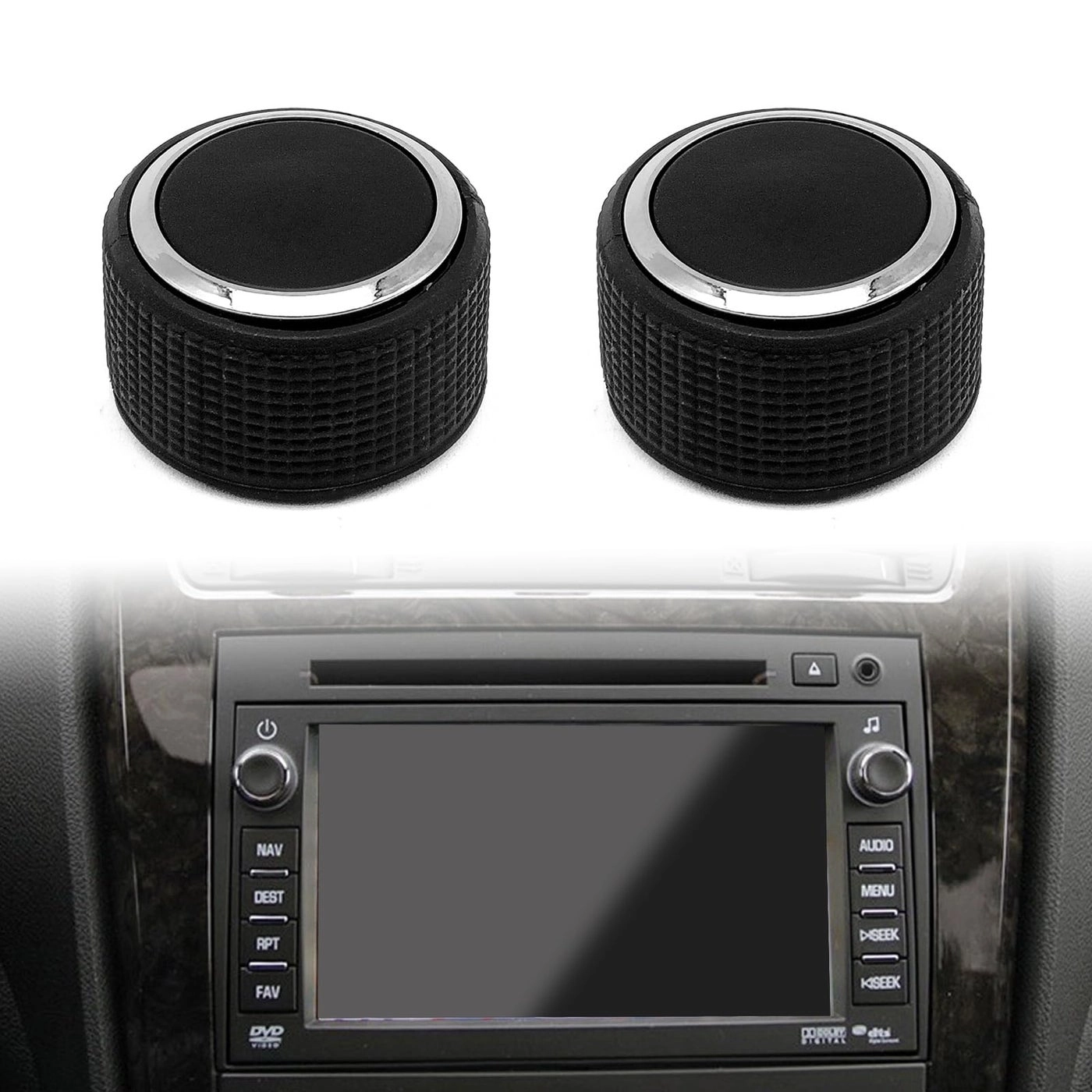 KEVWR Rear Radio Volume Control Knob - 2 Pcs 22912547