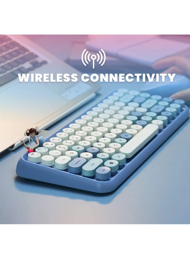 PERIDUO-713BL Mini Keyboard + Mouse - US Wireless