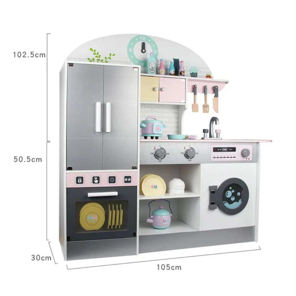 Kids Wooden Refrigerator C model kitchen Playset (GB-MNS19033)