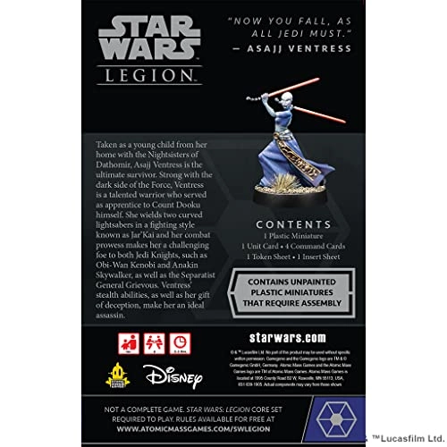Star Wars: Legion: Asajj Ventress Operative Expansion - Tabletop Miniatures Strategy Game