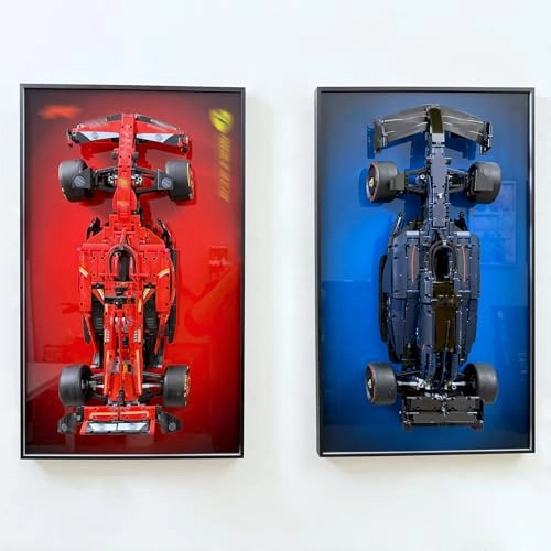 Display Frame - Wall Mount Compatible with Lego Technic 42206 Blue