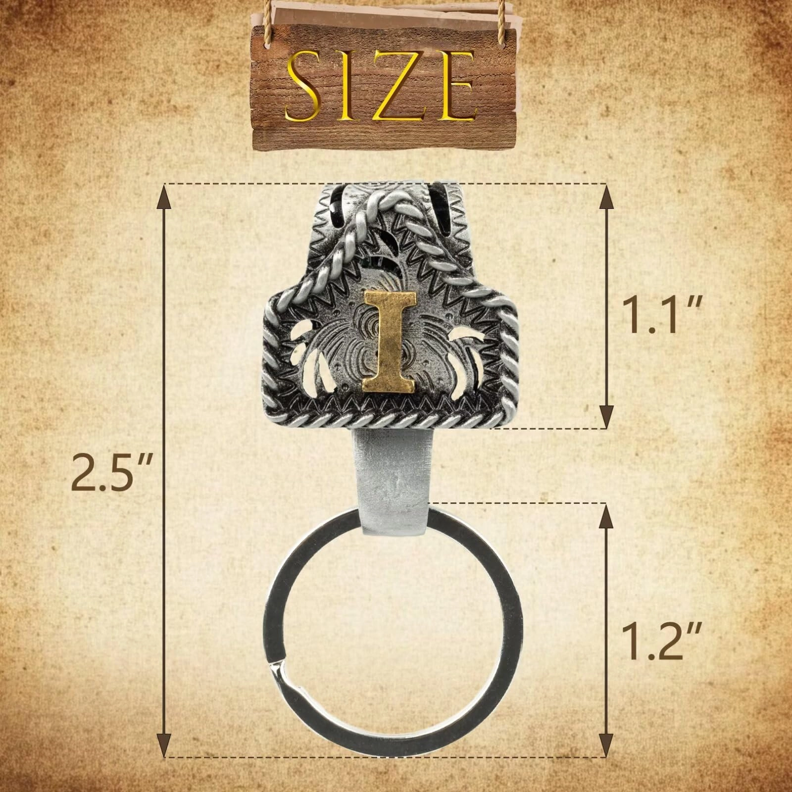 Letter Keychain - Western