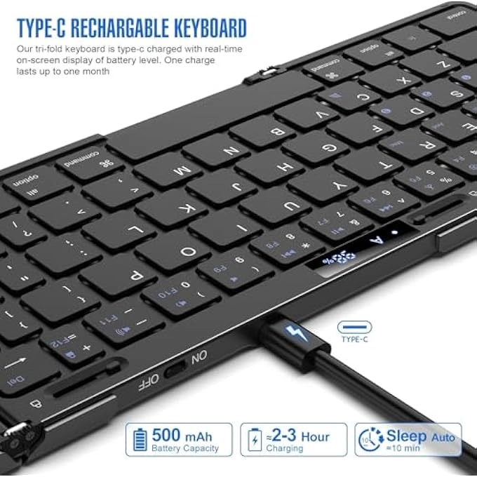 TRI-FOLD BLUETOOTH KEYBOARD - Wireless