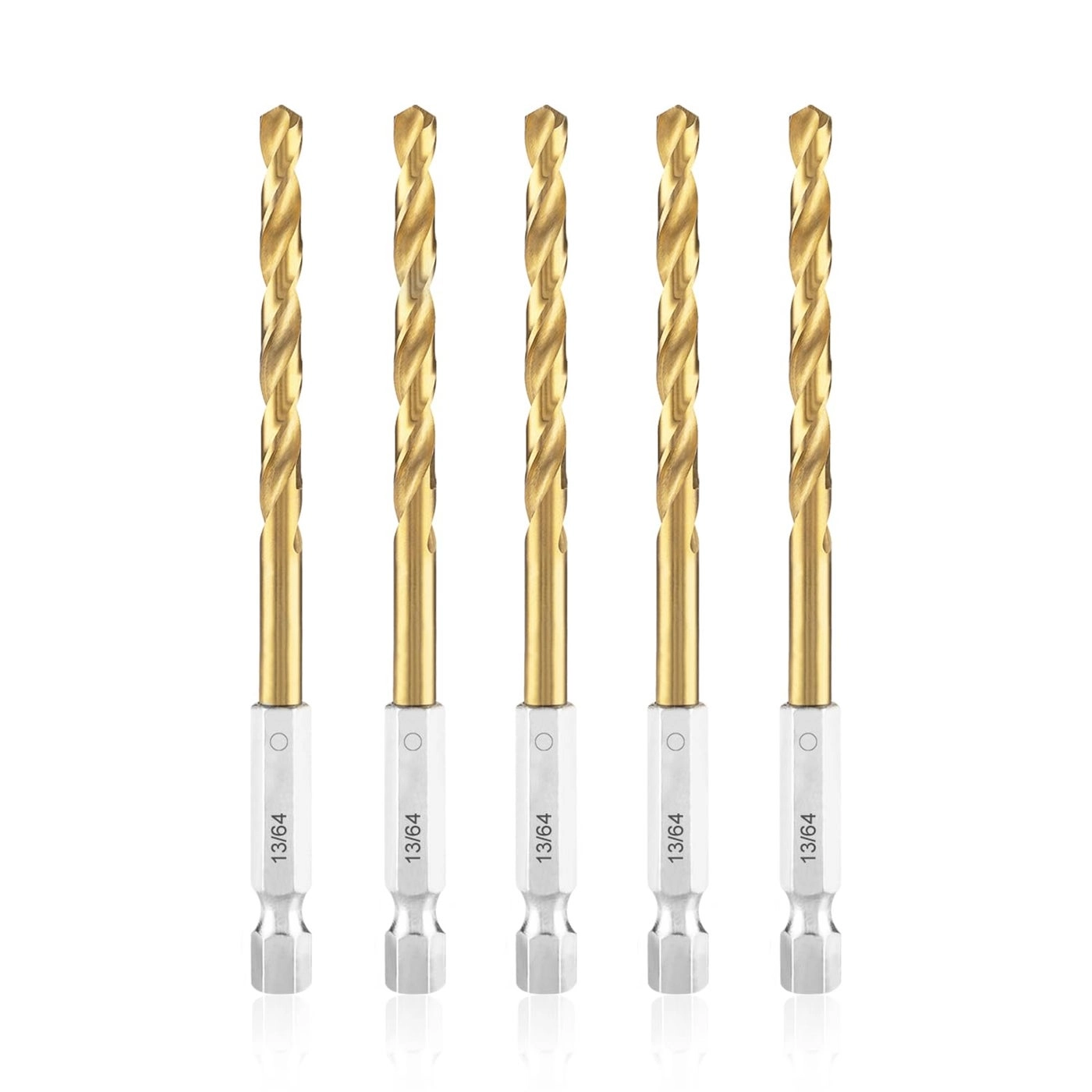 amoolo Twist Drill Bit Set - Titanium Hss 5Pcs 13/64