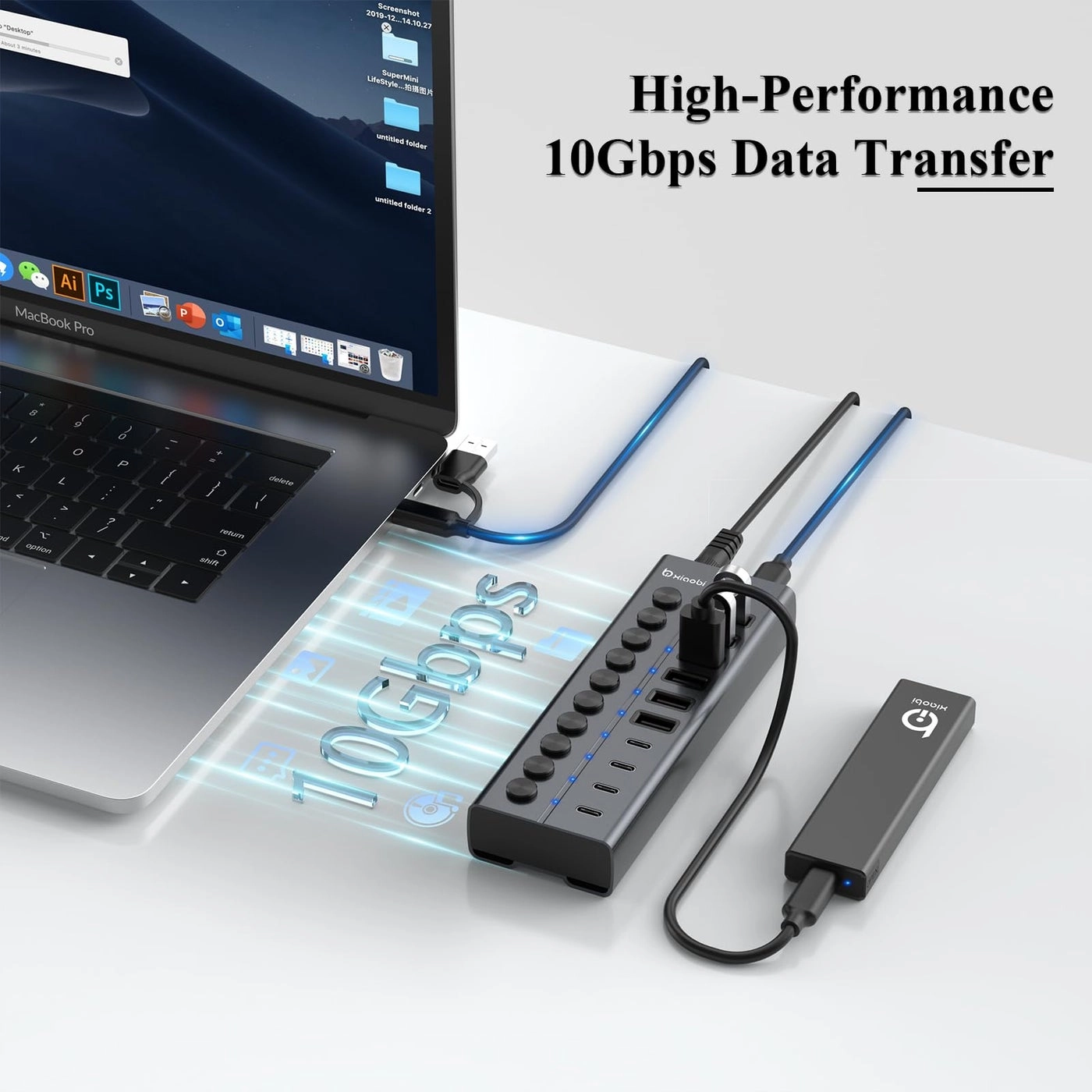 10-Port USB C Hub