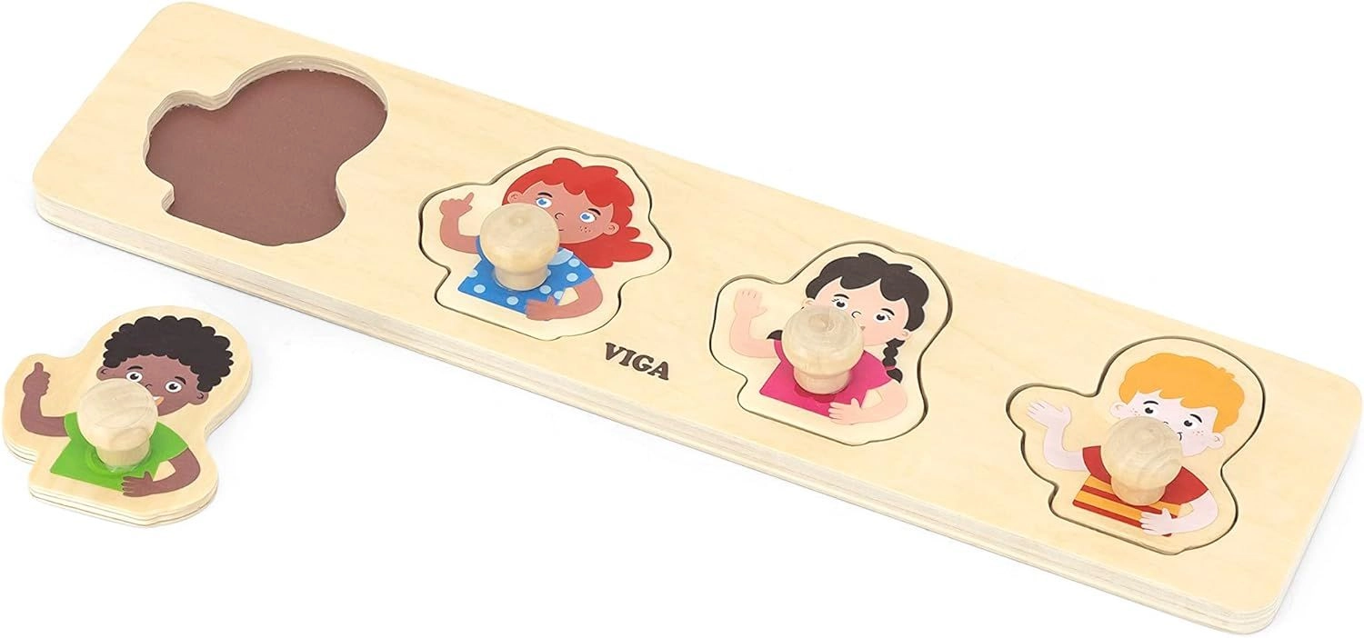 Flat Puzzle - Skin Difference - 3 + 4 pieces