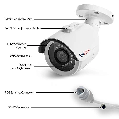 NV-IP-16R - 16CH + CA-IP-B36R - 8MP + 4TB Hard Drive