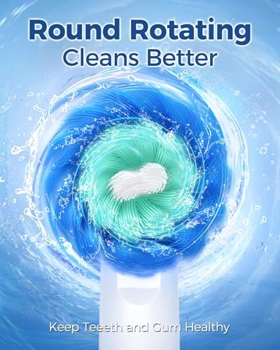 Rotating Electric Toothbrush - 8 Brush Heads 4 Modes 25-Day Battery Life