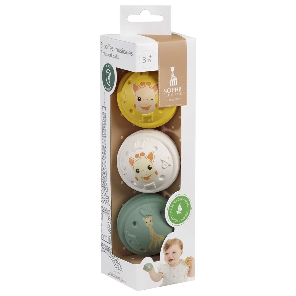 3 Musical Balls - Suitable for 3 months & above