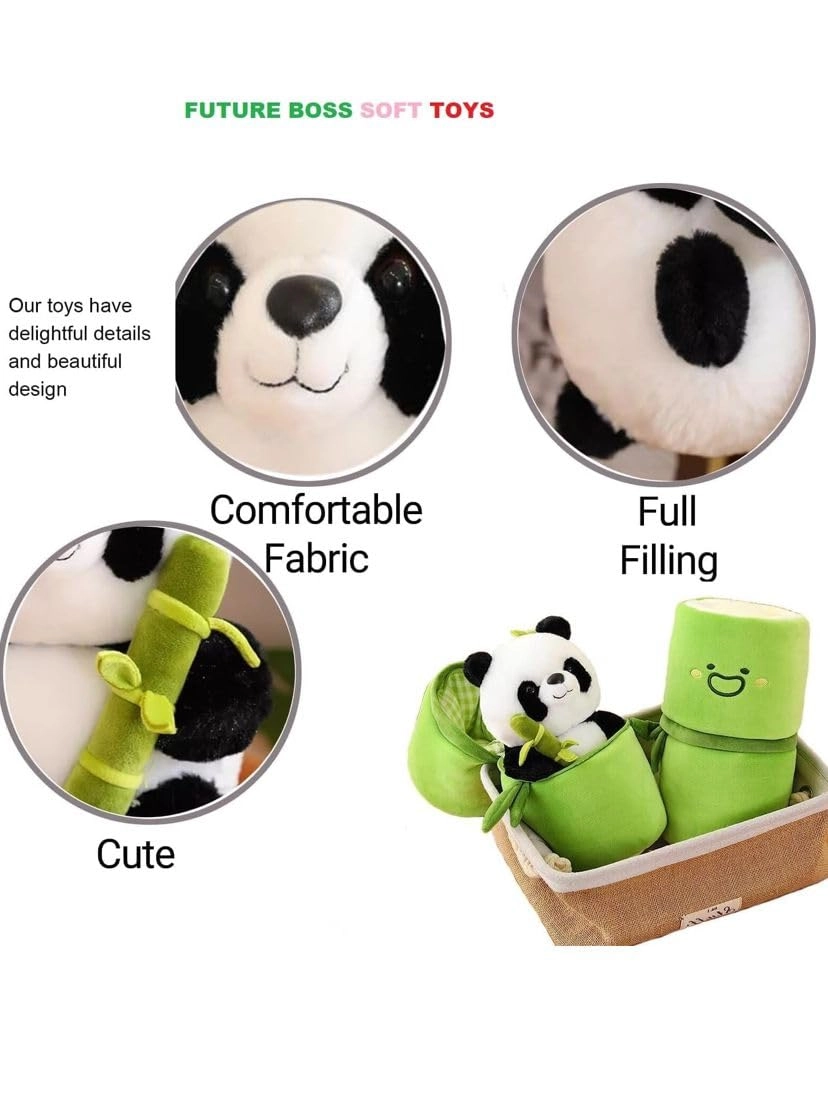 Elephant - 32 cm Plush + Panda + Rabbit + Turtle
