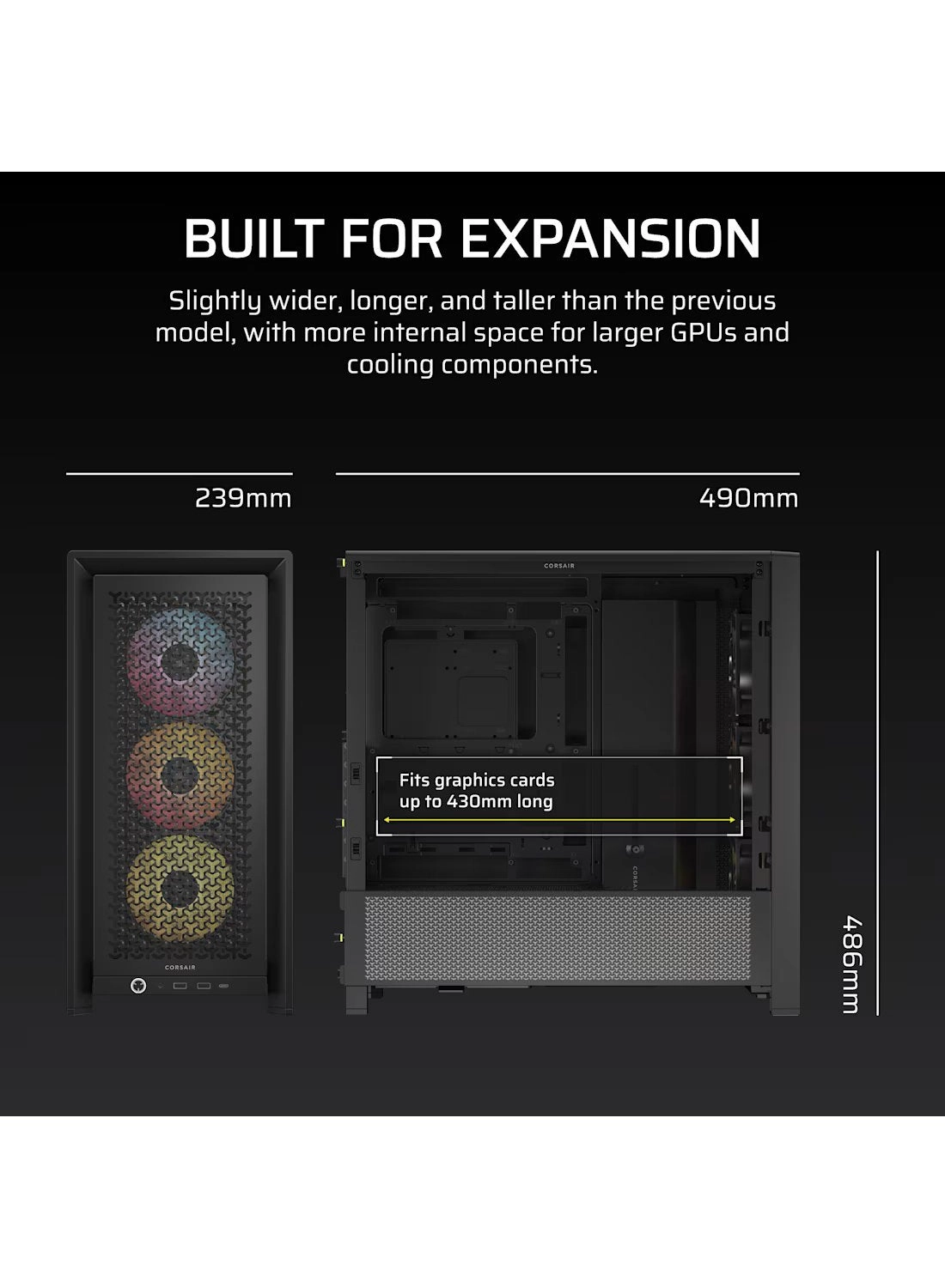 FRAME 4000D - Tempered Glass Side Panel Mid-Tower